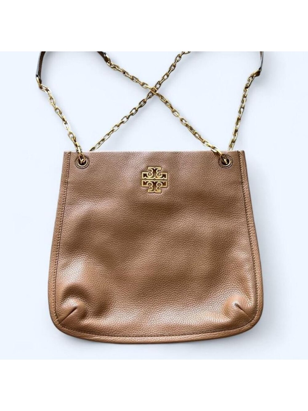 Tory Burch Britten Swingback Brown Shoulder Bag Chains Feminine Leather Flirty